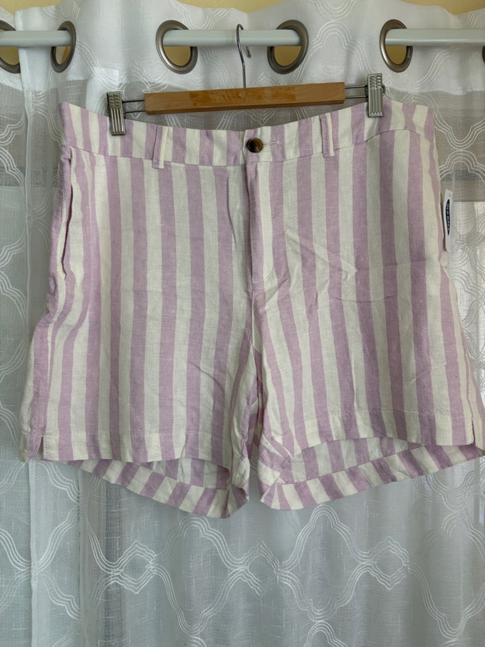 Old Navy Pink and Cream Striped Everyday Short